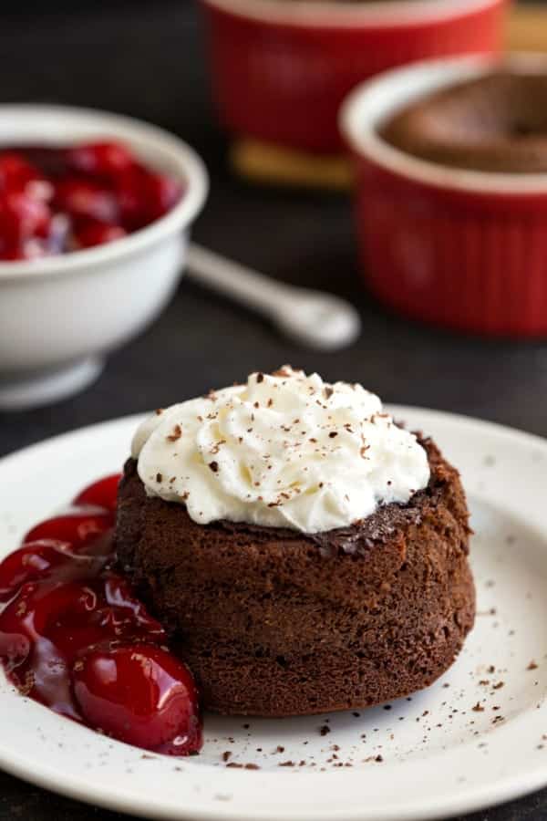 molten black forest cakes