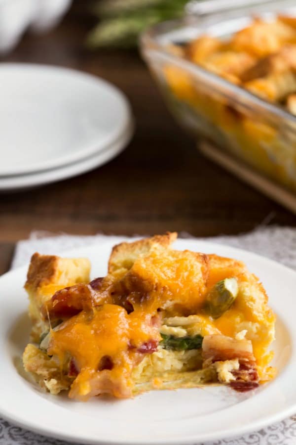 Overnight Bacon Asparagus Breakfast Casserole