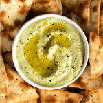 Roasted Garlic Edamame Hummus