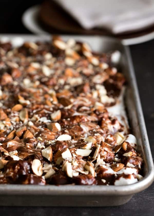 rocky road chocolate sheet cake