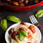 Fettuccine Ricotta with Blistered Balsamic Tomatoes