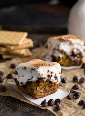 Banana S'mores Cake