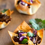 Slow Cooker Korean BBQ Taco Cups