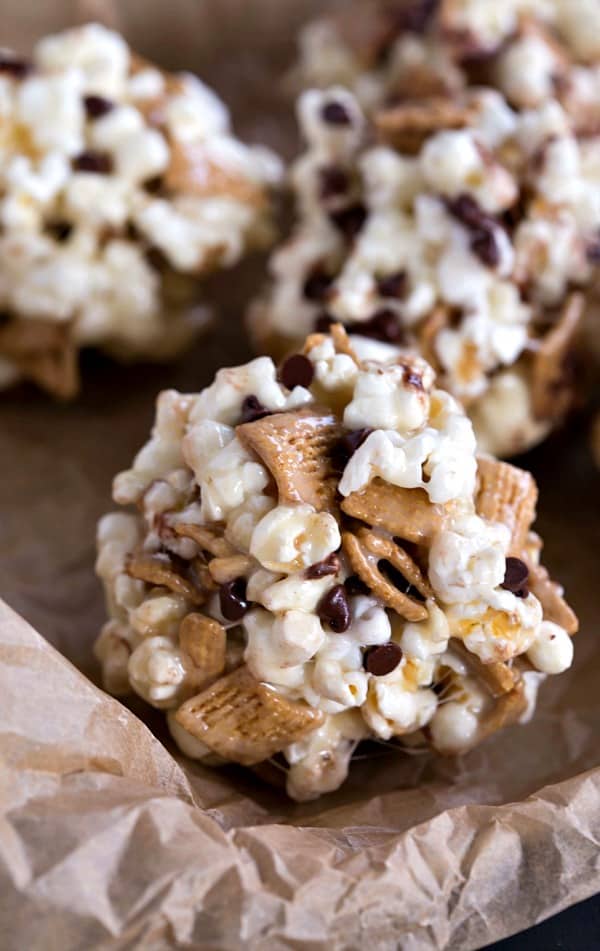 S'mores Popcorn Balls I Heart Eating