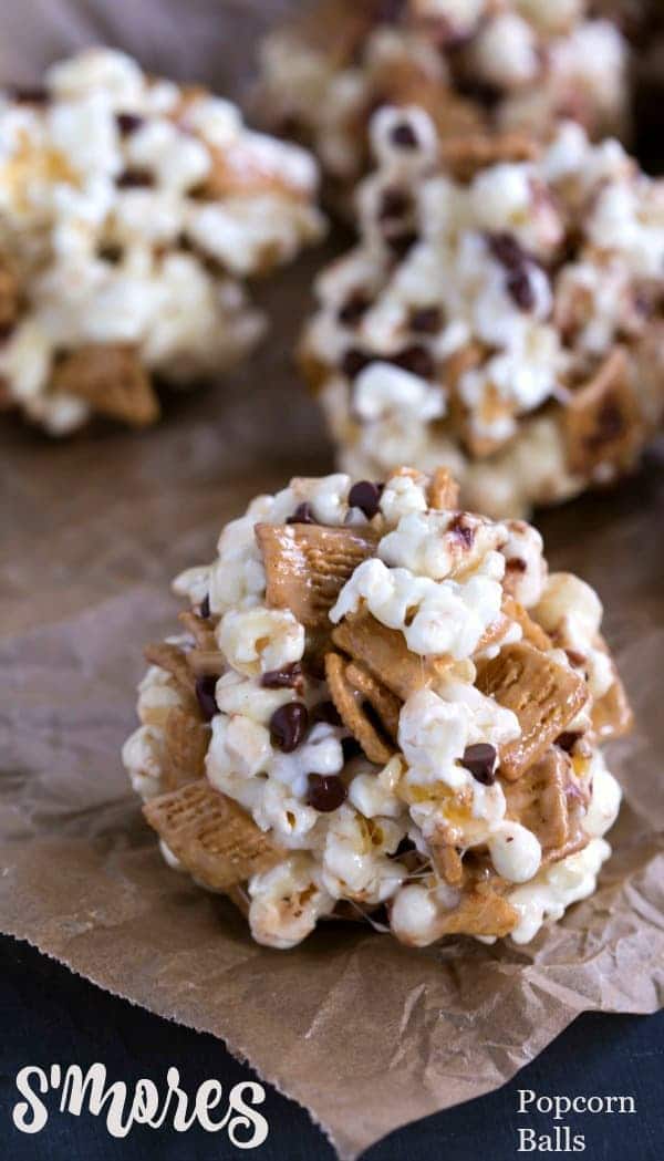 s’mores popcorn balls