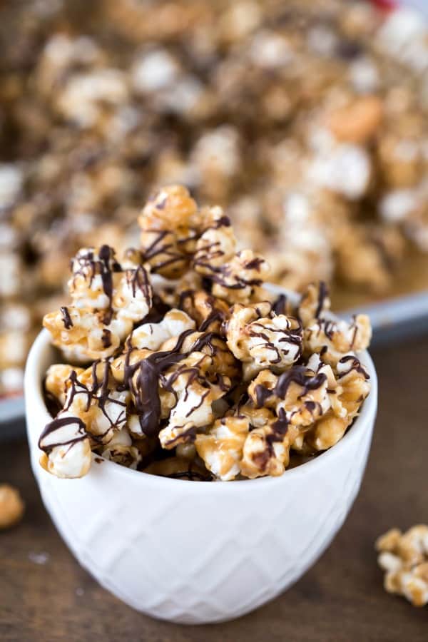 Caramel Cashew Crunch Popcorn Recipe I Heart Eating