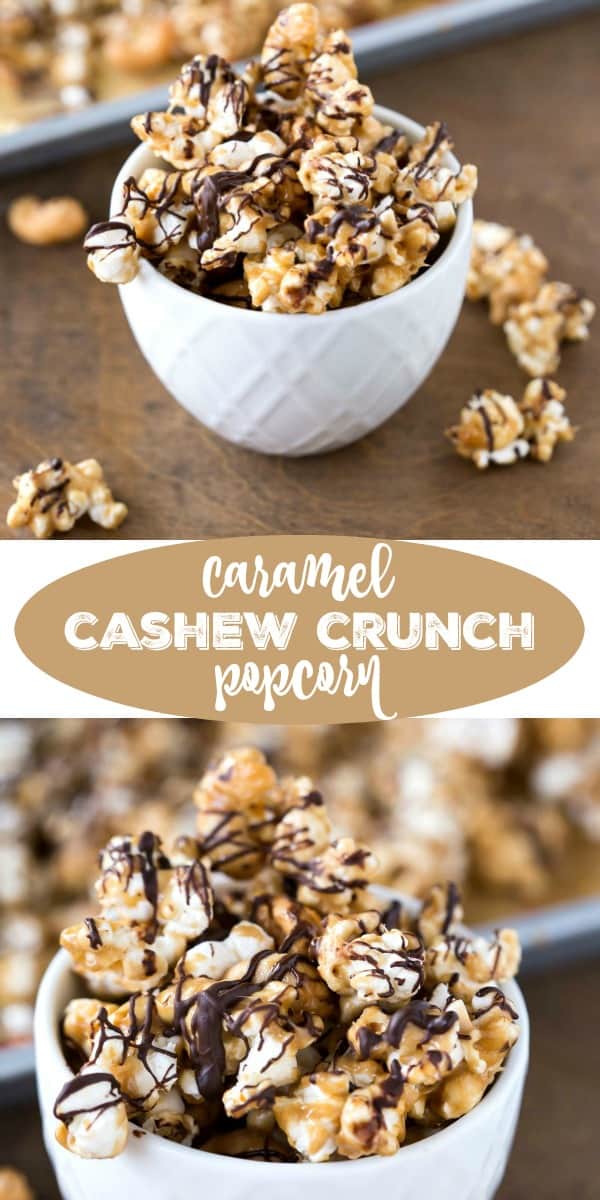 caramel cashew crunch popcorn recipe