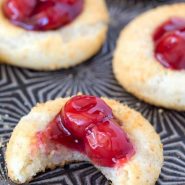 Cherry Cheesecake Thumbprint Cookies