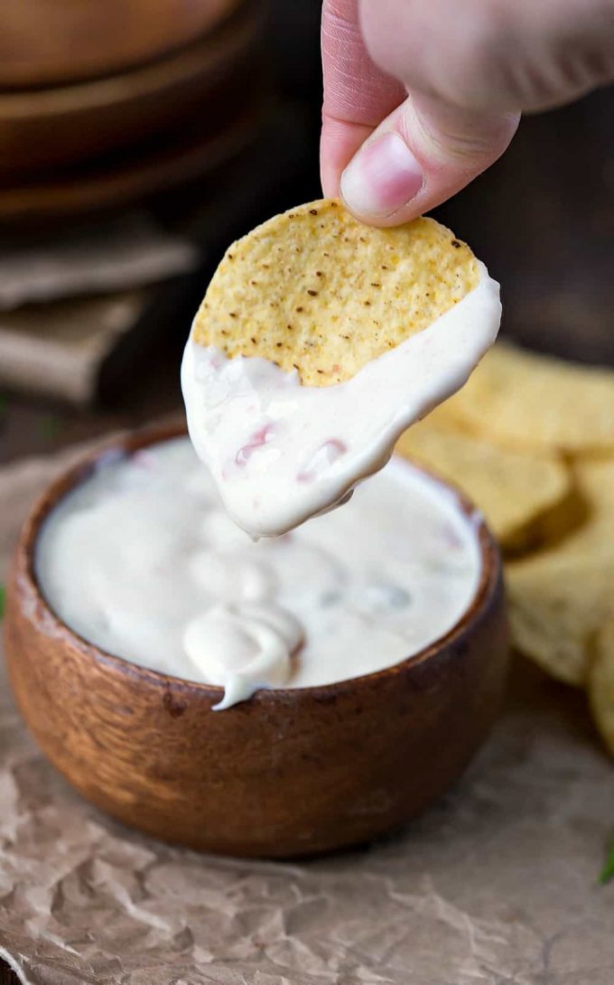 Slow Cooker Queso Blanco Dip Recipe I Heart Eating