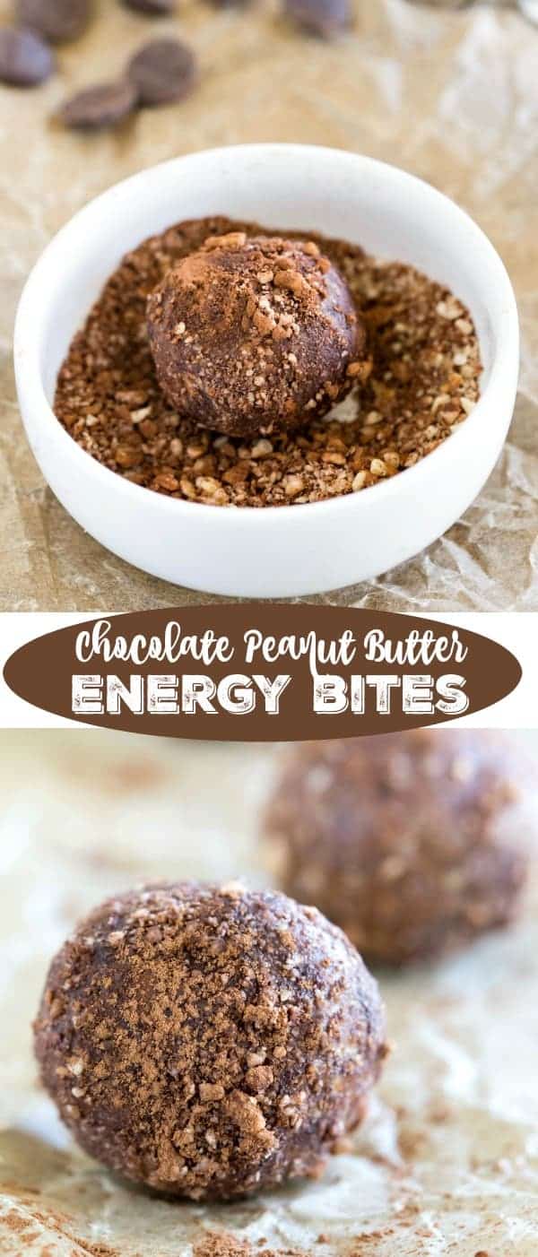 chocolate peanut butter energy bites