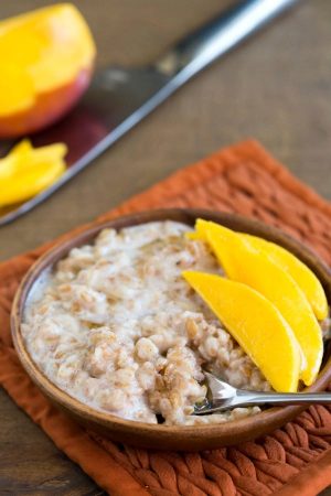 Coconut Mango Breakfast Farro