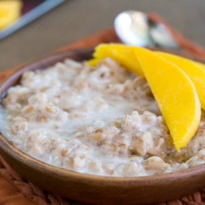 Coconut Mango Breakfast Farro