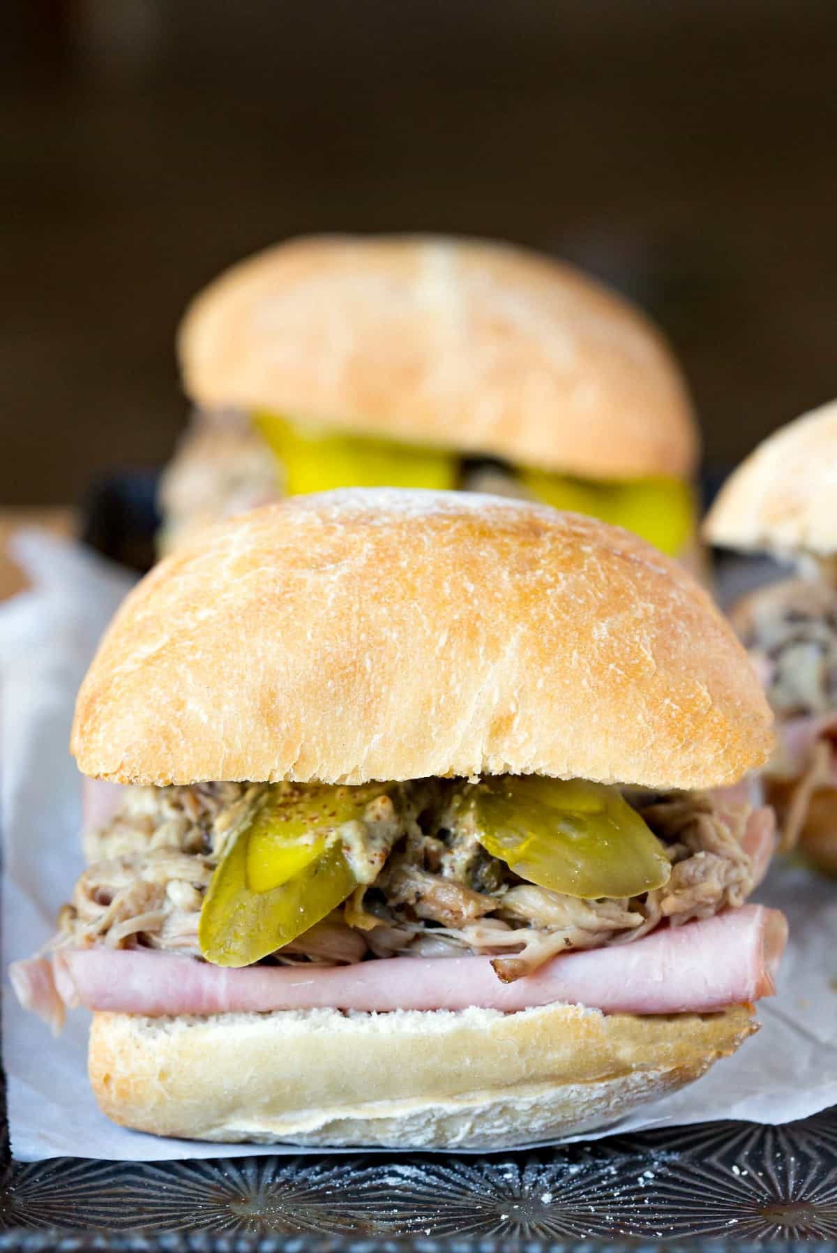 slow cooker cuban sandwiches