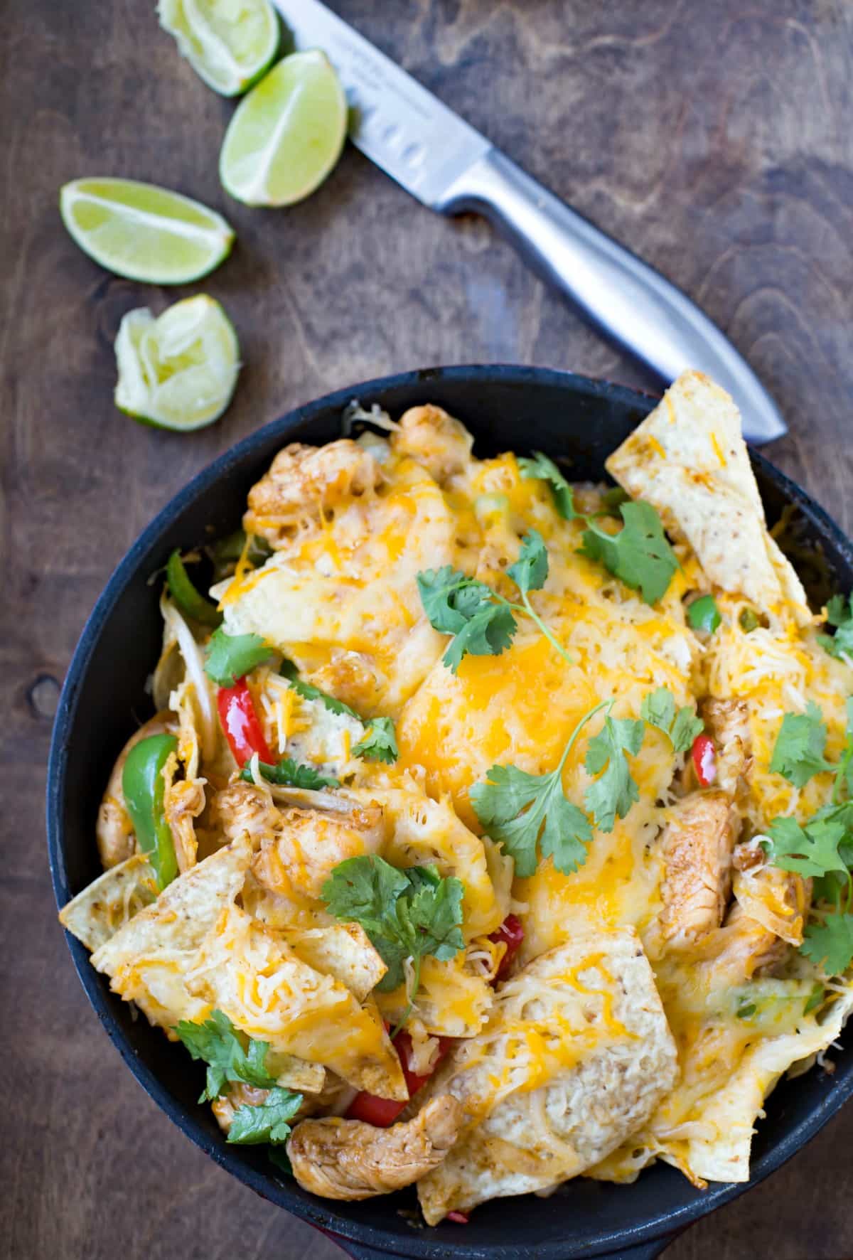 chicken fajita nachos