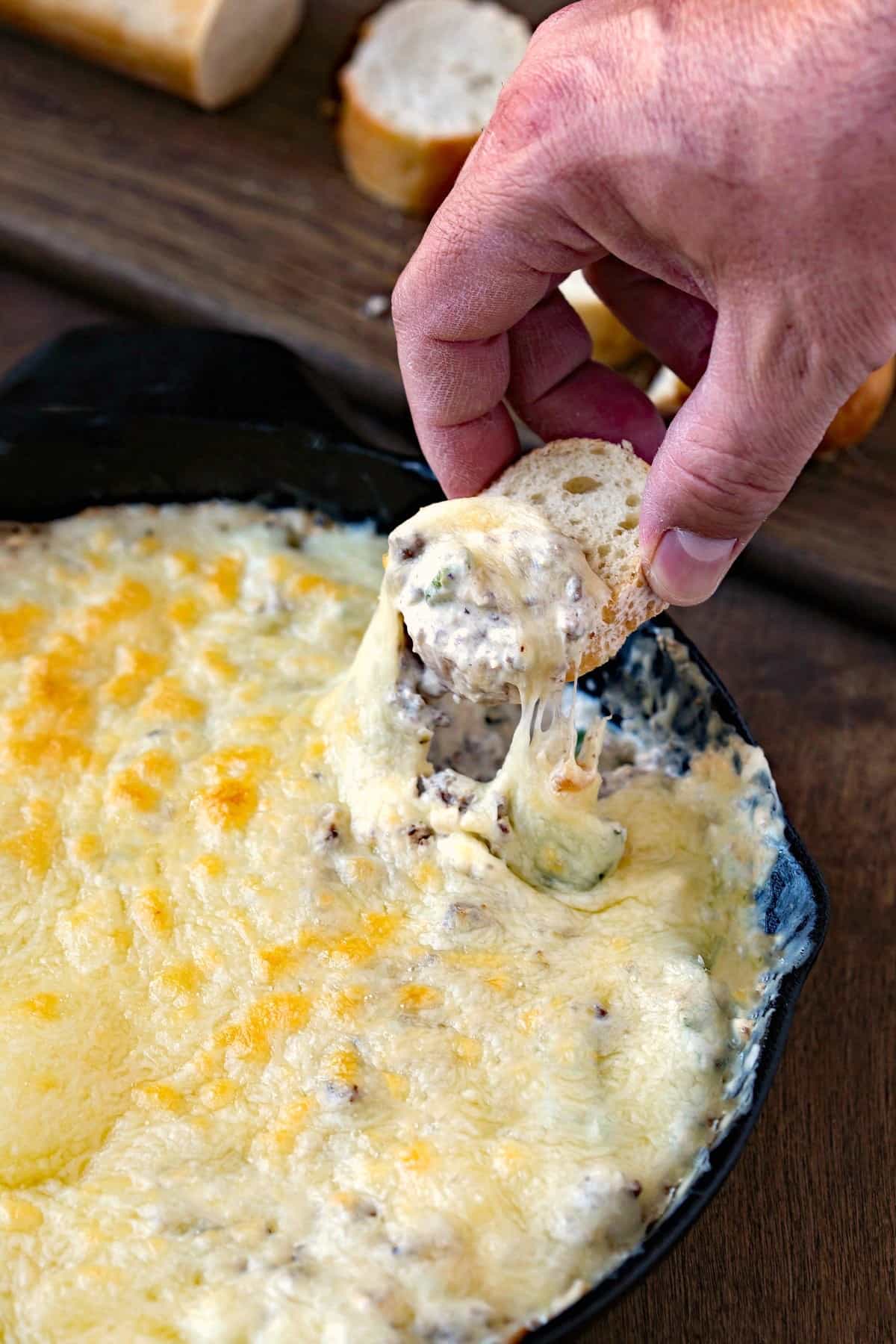 philly cheesesteak skillet dip