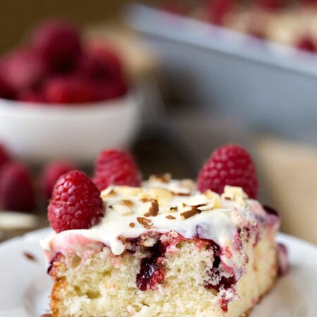 White Raspberry Poke Cake
