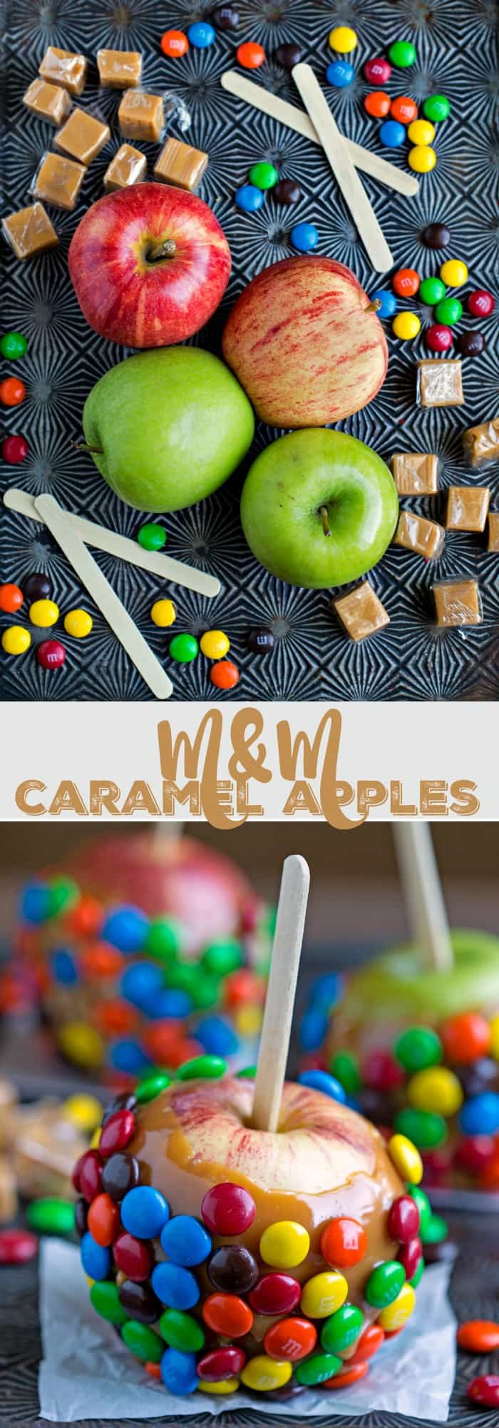 M&M Caramel Apples