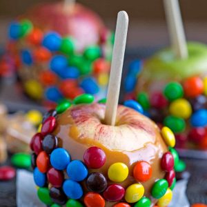 M&M Caramel Apples