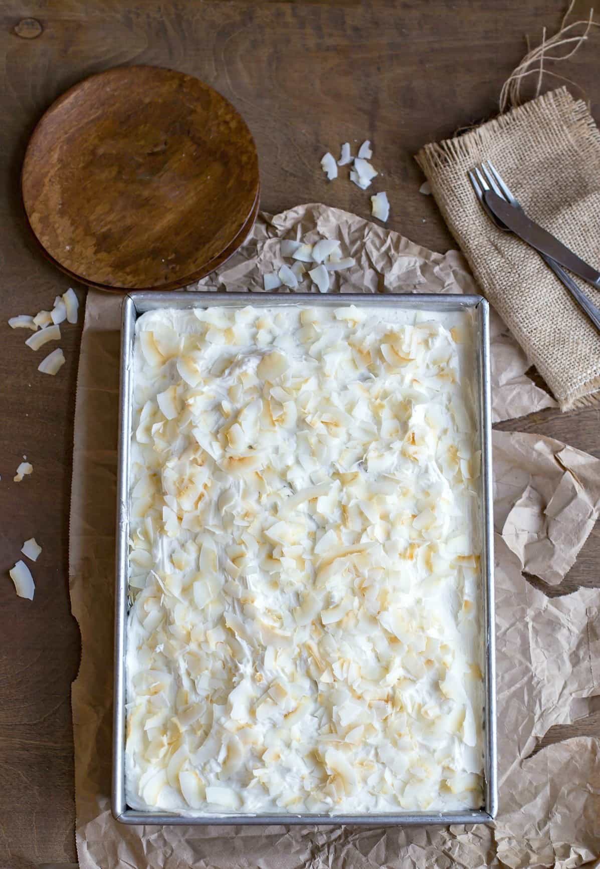 chocolate coconut sheet cake