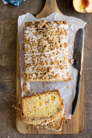 Peach Cobbler Loaf Cake Recipe