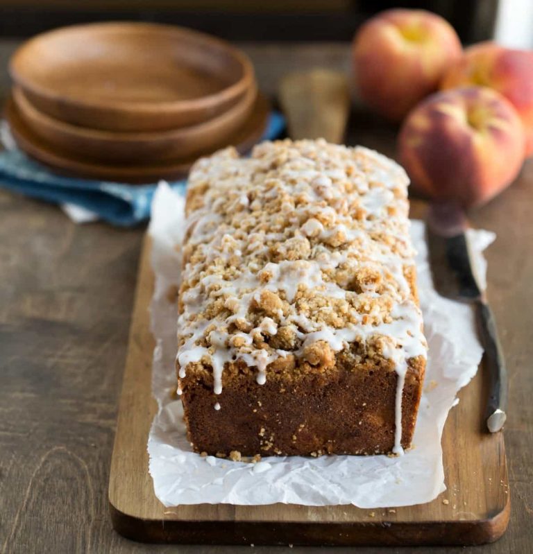 Peach Cobbler Loaf Cake I Heart Eating