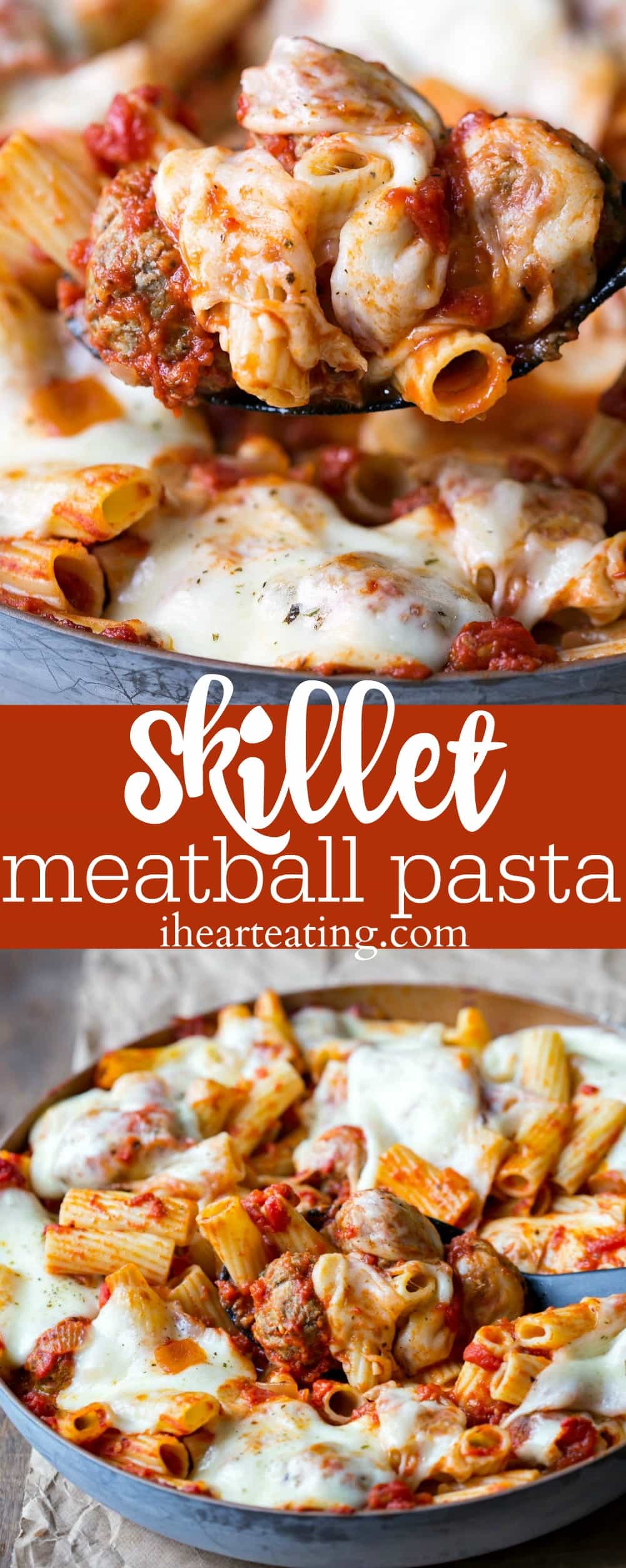 Skillet Meatball Pasta I Heart Eating