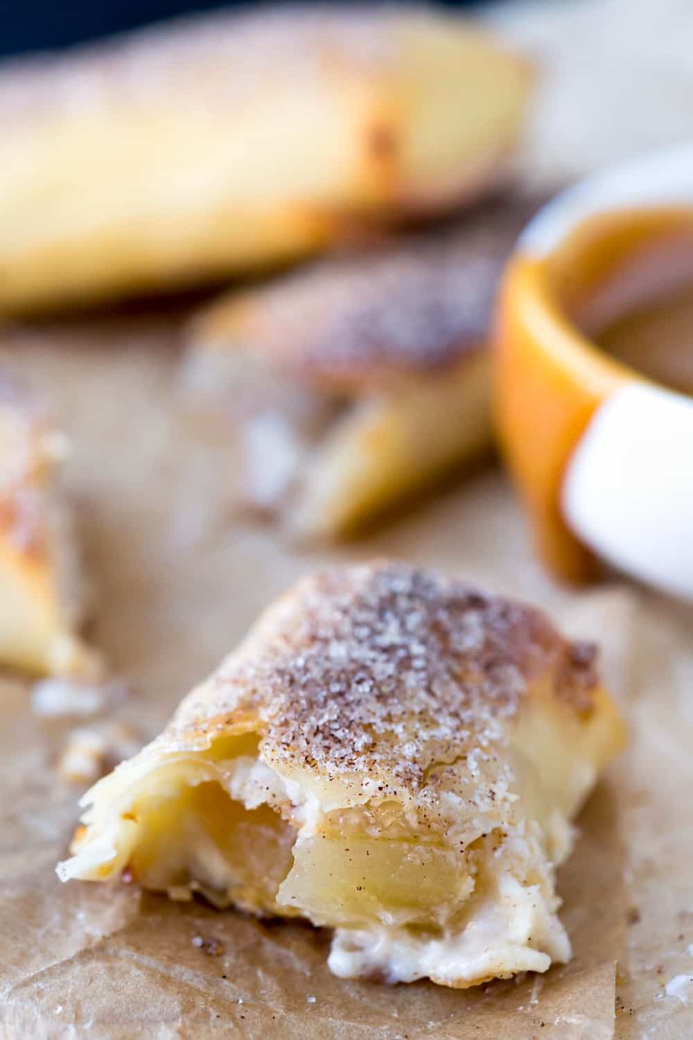 apple cheesecake egg rolls
