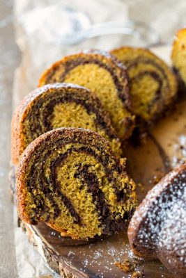 Pumpkin Chocolate Swirl Bundt Cake