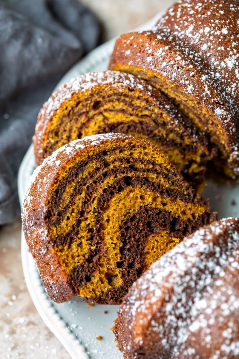 Pumpkin-Chocolate Swirl Bundt Cake - Southern Cast Iron