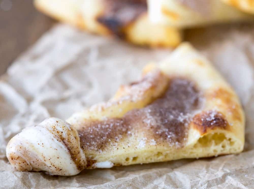 Cinnamon Roll Dip with Cinnamon Sugar Naan Chips