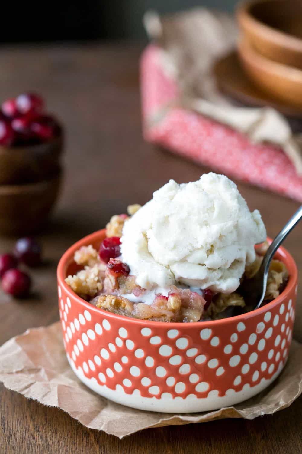 slow cooker cranberry apple crisp