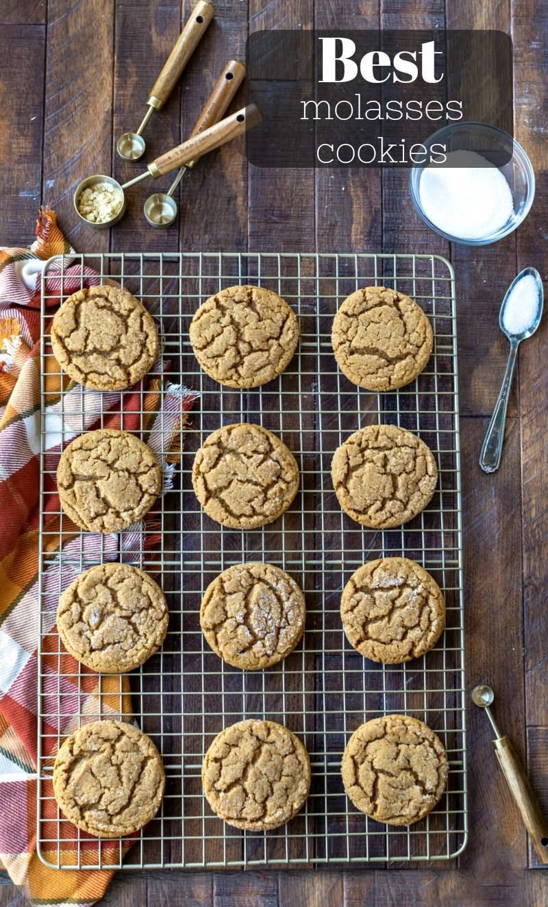 Best soft and chewy molasses cookie recipe!