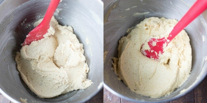 Butter and sugar in a mixing bowl for chocolate cupcakes