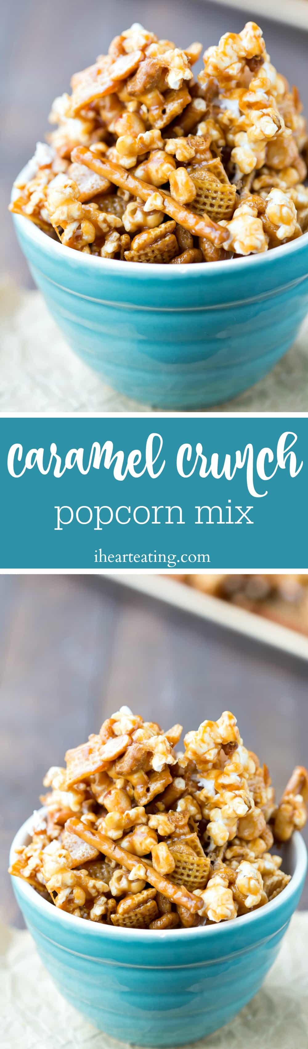 Caramel Crunch Popcorn Mix I Heart Eating