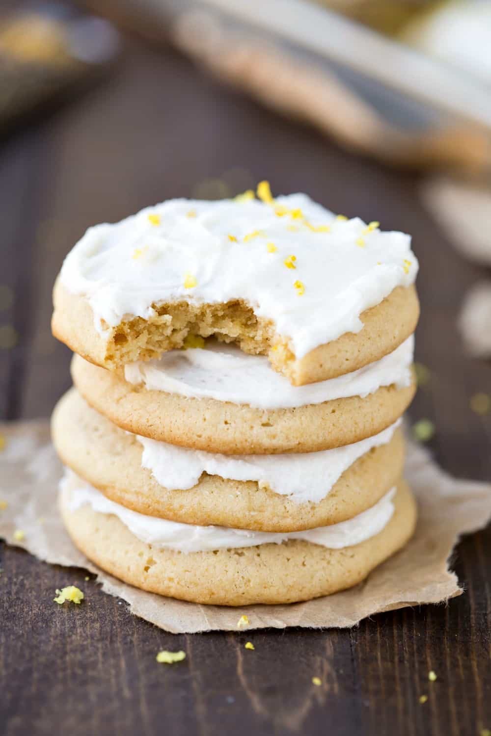 Lemon Sour Cream Sugar Cookies