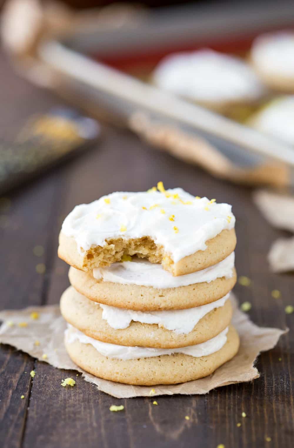 Lemon Sour Cream Sugar Cookies