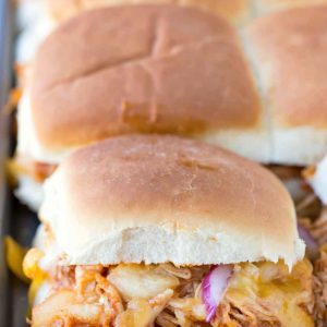 Baked Hawaiian Barbecue Chicken Sandwiches