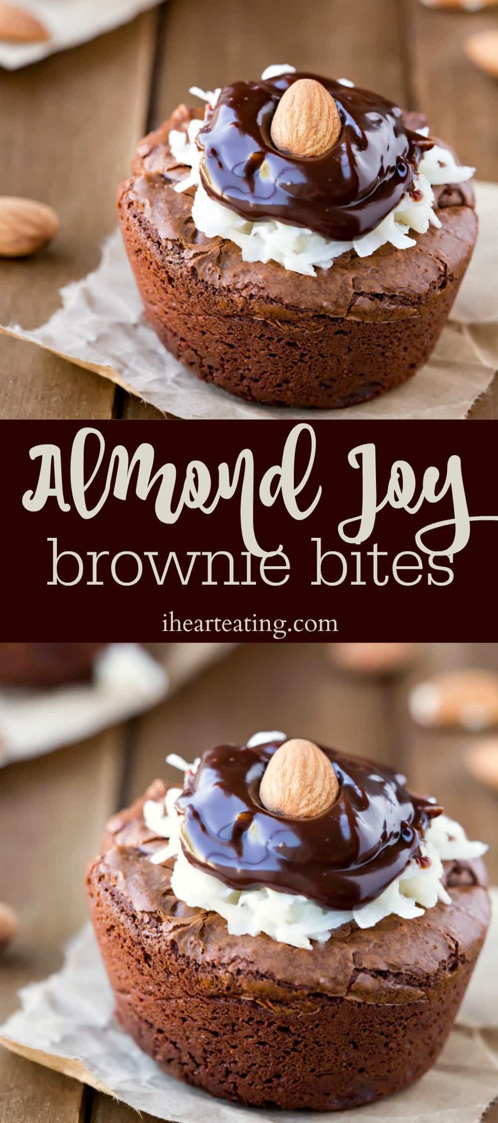 Almond Joy Brownie Bites i heart eating