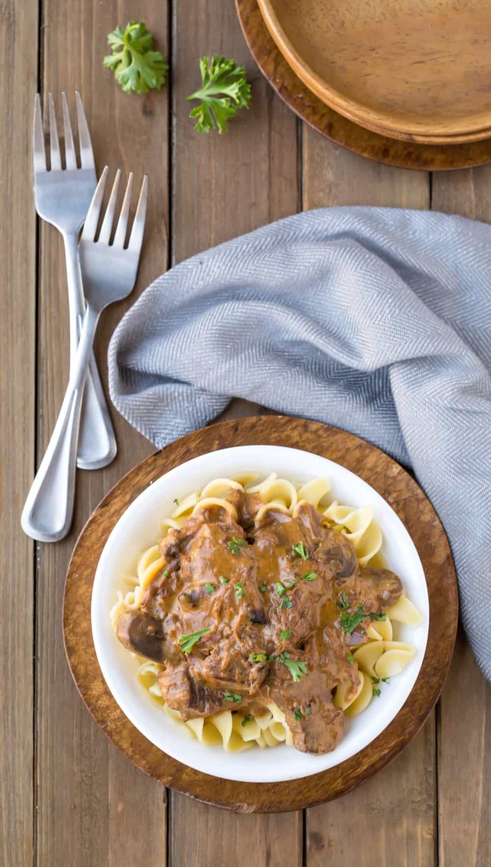 Slow Cooker Beef Stroganoff