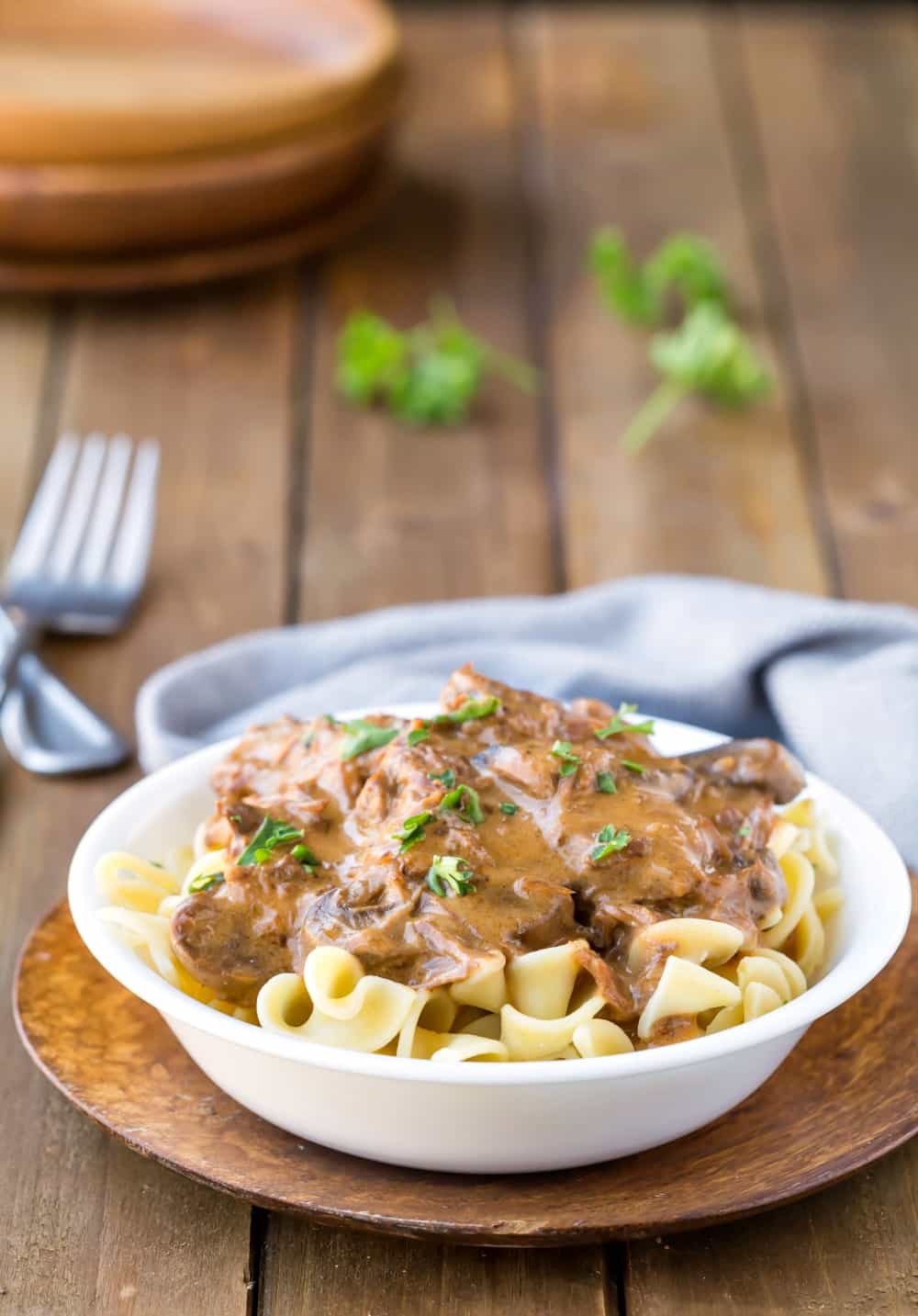 Slow Cooker Beef Stroganoff - I Heart Eating