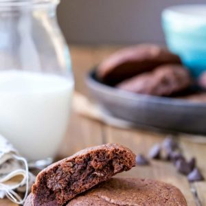 Bakery Style Double Chocolate Chip Cookies