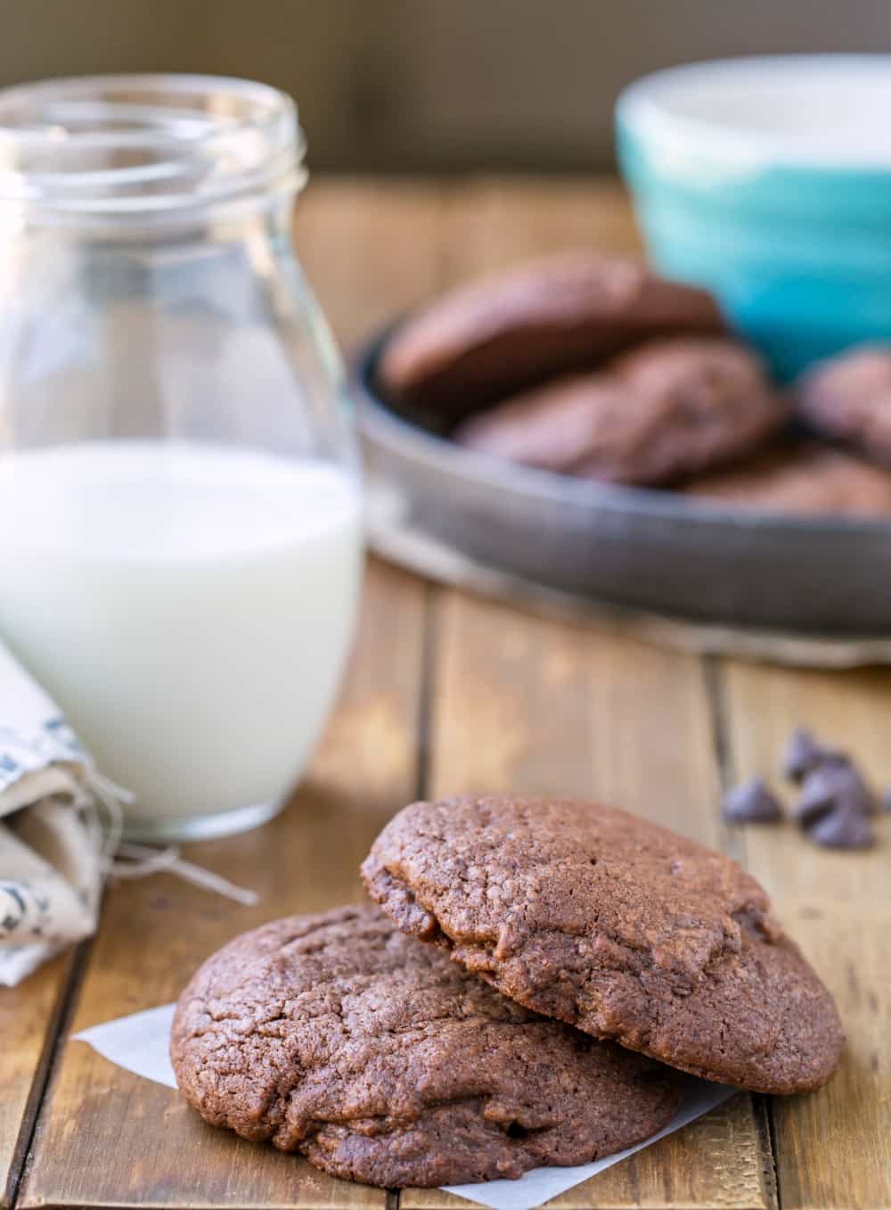 Bakery Style Double Chocolate Chip Cookies