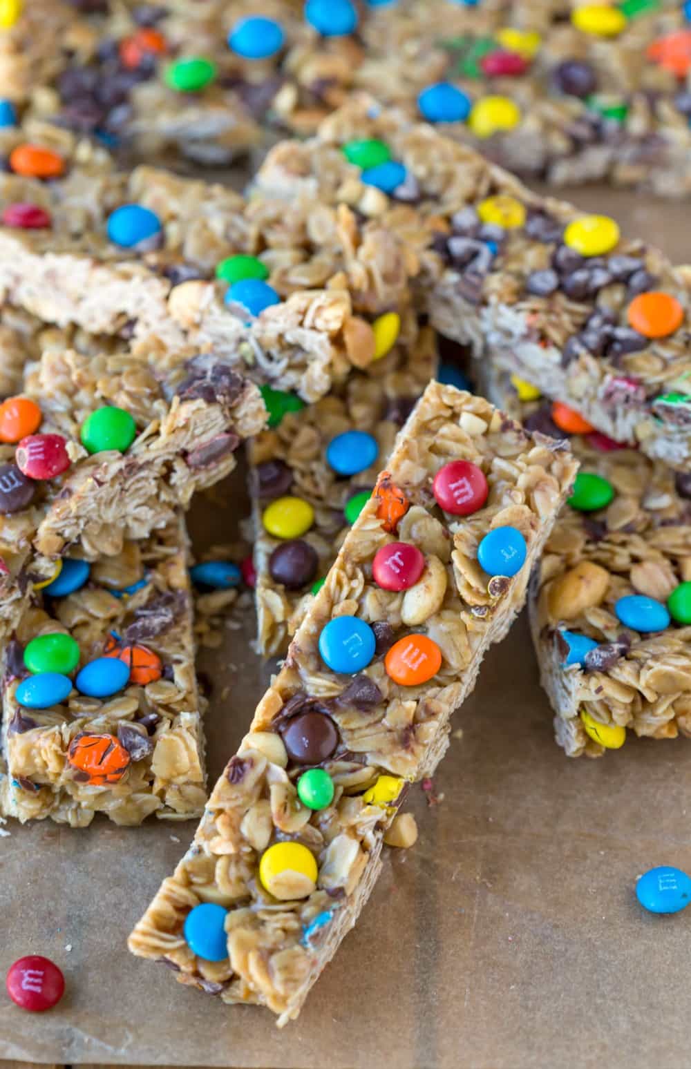 Homemade M&M Granola Bars