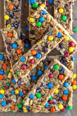 Homemade M&M Granola Bar Recipe