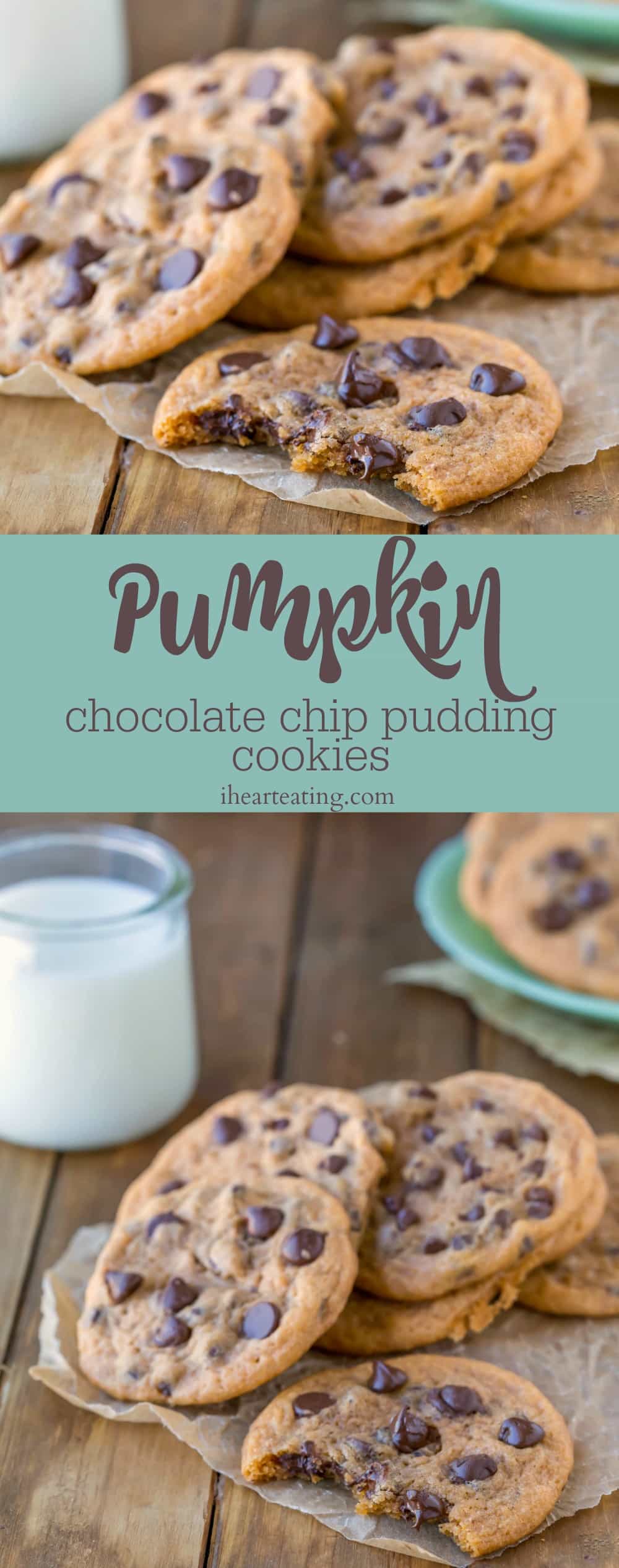 Pumpkin Chocolate Chip Pudding Cookies I Heart Eating