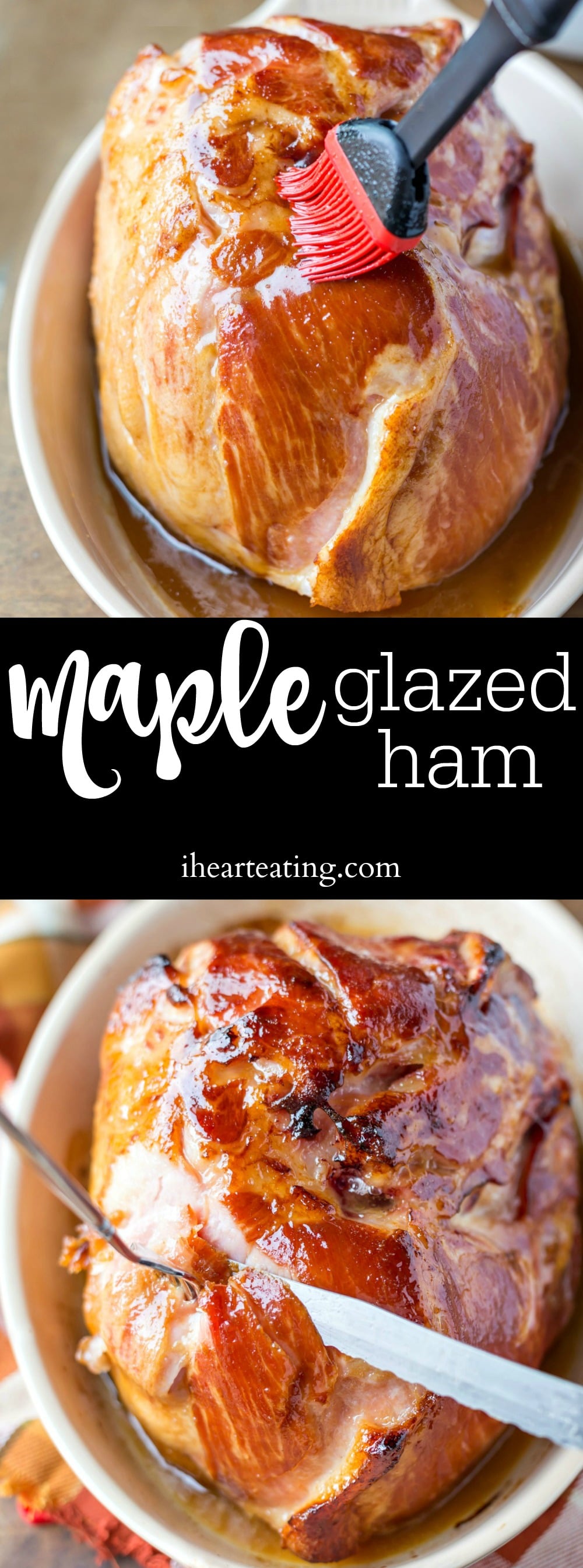 Easy 5-ingredient glazed ham recipe that is perfect for Christmas or Easter dinner!