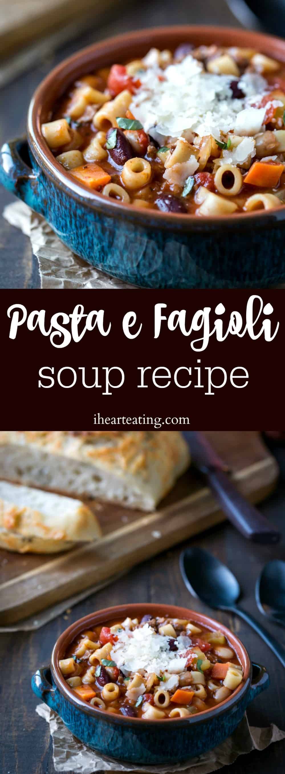 Pasta e fagioli soup recipe is a copycat Olive Garden recipe. The soup is easy to make, hearty, and inexpensive.