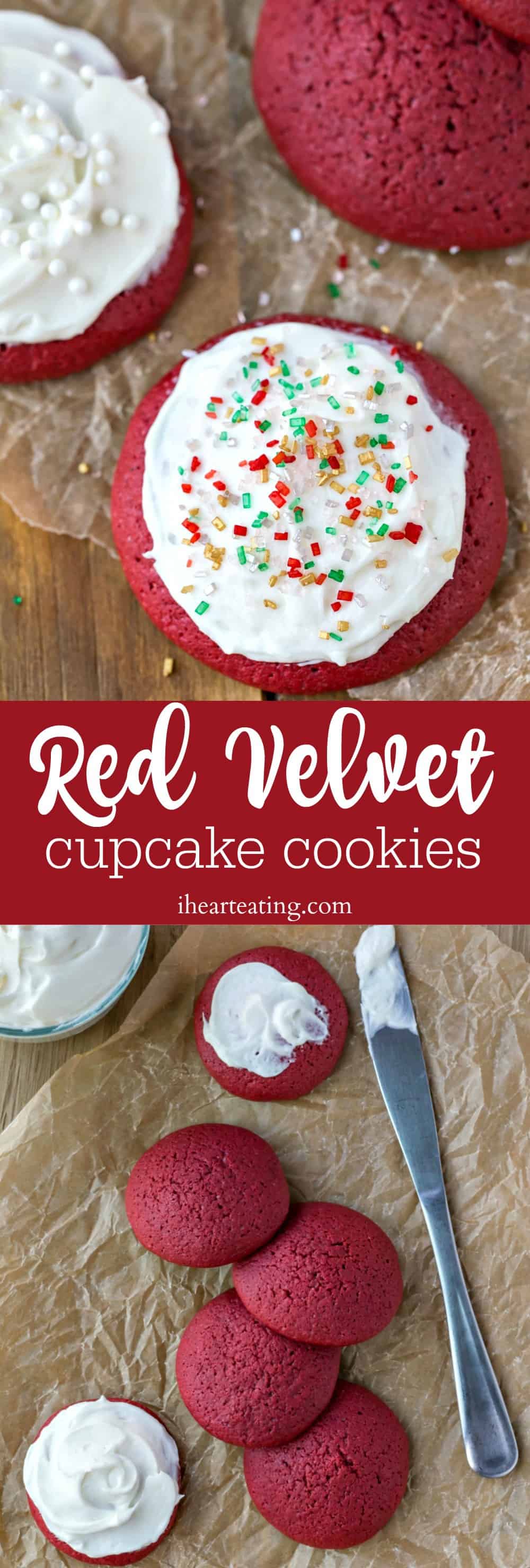 Red Velvet Cupcake Cookies taste just like a red velvet cupcake in cookie form!
