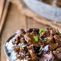 Mongolian Beef over rice