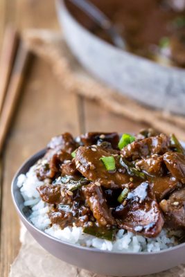 Mongolian Beef over rice